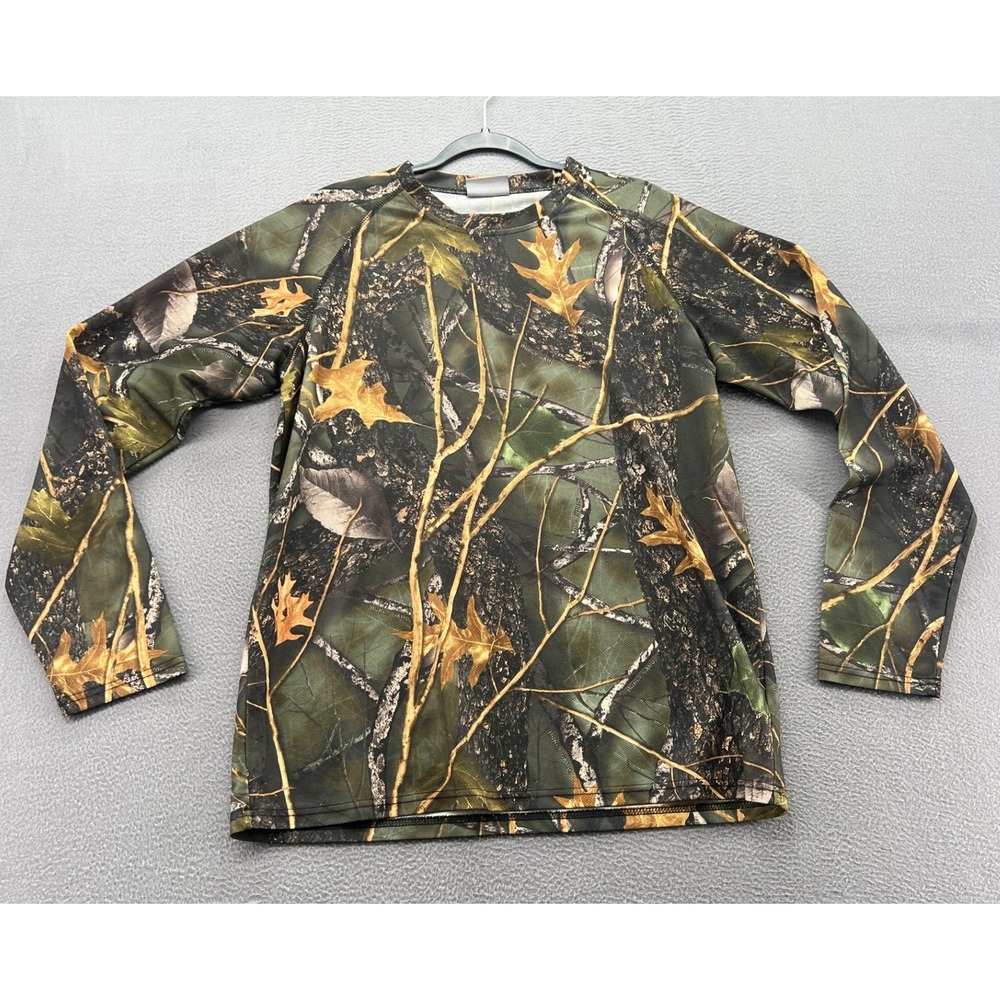 WFS Element Gear Shirt Mens Camo Long Sleeve Hunting Performance Polyester XL